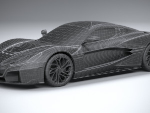 Rimac Nevera 2022 lowpoly 3D Модель