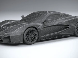 Rimac Nevera 2022 lowpoly 3D Model