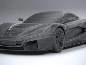Rimac Nevera 2022 lowpoly 3D Model