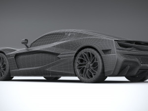 Rimac Nevera 2022 lowpoly 3D Модель