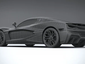 Rimac Nevera 2022 lowpoly 3D Model