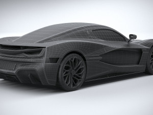 Rimac Nevera 2022 lowpoly 3D Модель