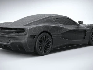 Rimac Nevera 2022 lowpoly 3D Model