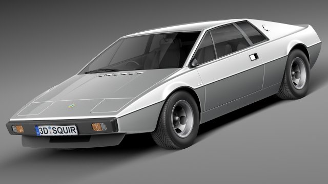 Lotus Esprit S1 1976-1980 3D Модель .c4d .max .obj .3ds .fbx .stl .blend 