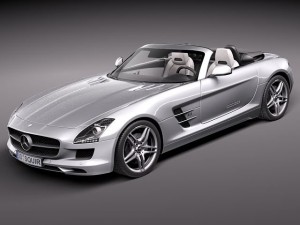 Mercedes-Benz SLS 2012 Convertible Model 3D