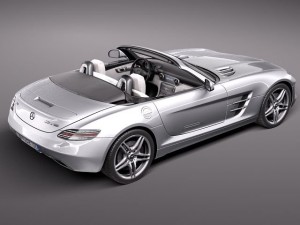 Mercedes-Benz SLS 2012 Convertible 3D Model