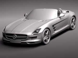 Mercedes-Benz SLS 2012 Convertible 3D Model