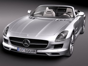 Mercedes-Benz SLS 2012 Convertible 3D Model