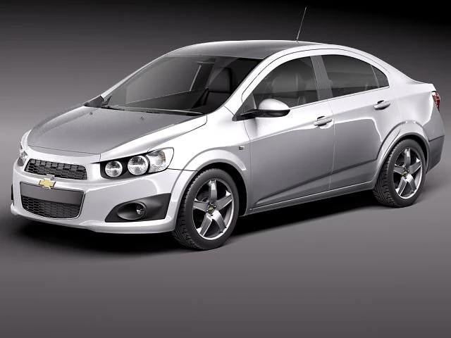 Chevrolet Aveo Sonic Sedan 2012 3D Model .c4d .max .obj .3ds .fbx .stl .blend 