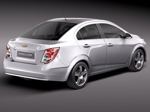 Chevrolet Aveo Sonic Sedan 2012 Modello 3D