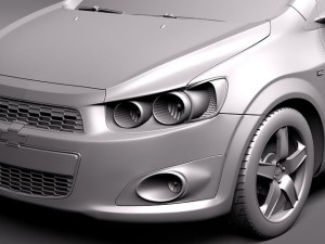Chevrolet Aveo Sonic Sedan 2012 Modello 3D