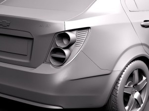 Chevrolet Aveo Sonic Sedan 2012 Modello 3D