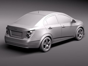 Chevrolet Aveo Sonic Sedan 2012 Modello 3D