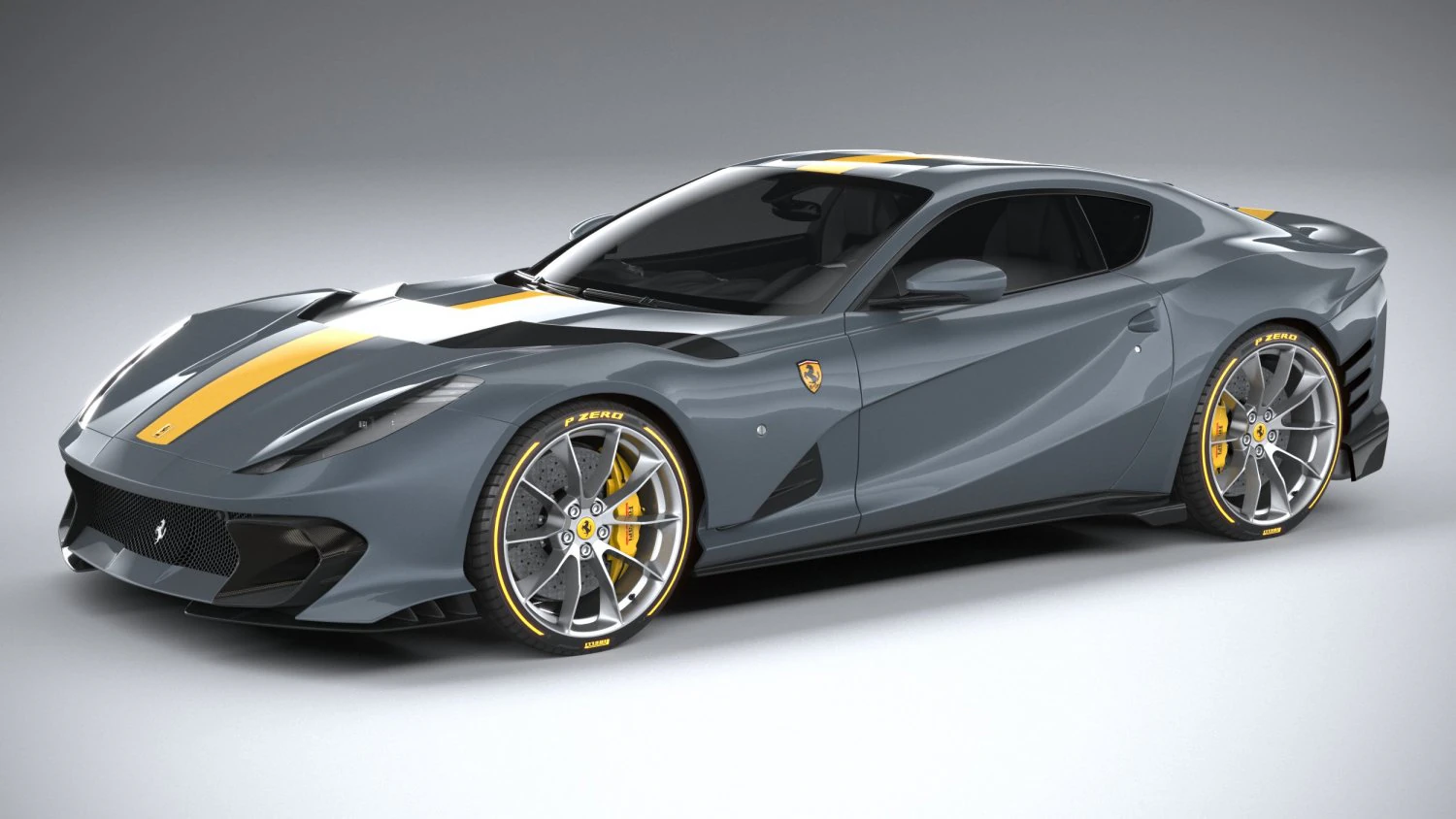 Ferrari 812 Competizione 2021 3D Model .c4d .max .obj .3ds .fbx .stl .blend 