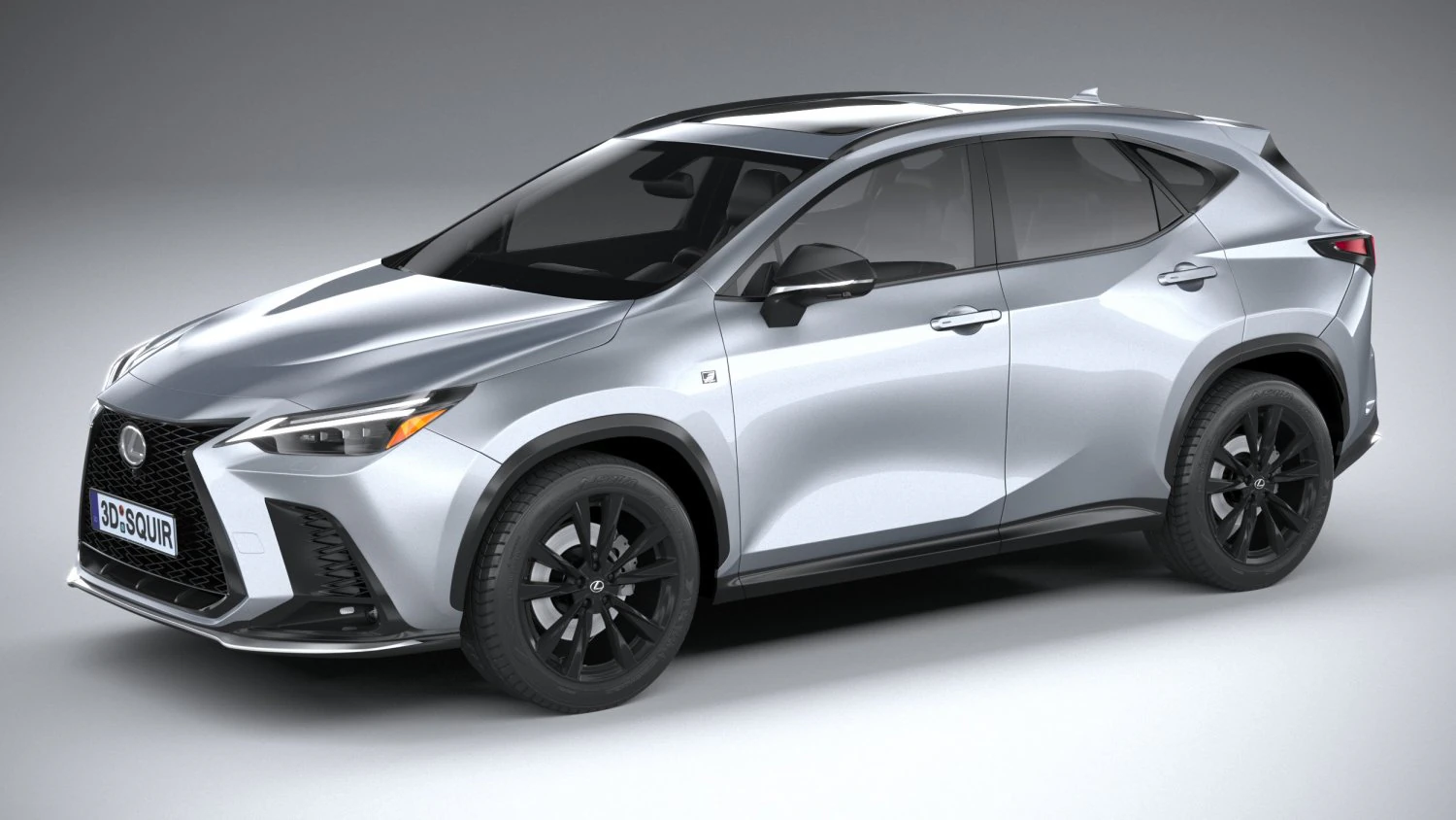 Lexus NX 300 F-Sport 2022 3D Model .c4d .max .obj .3ds .fbx .stl .blend 