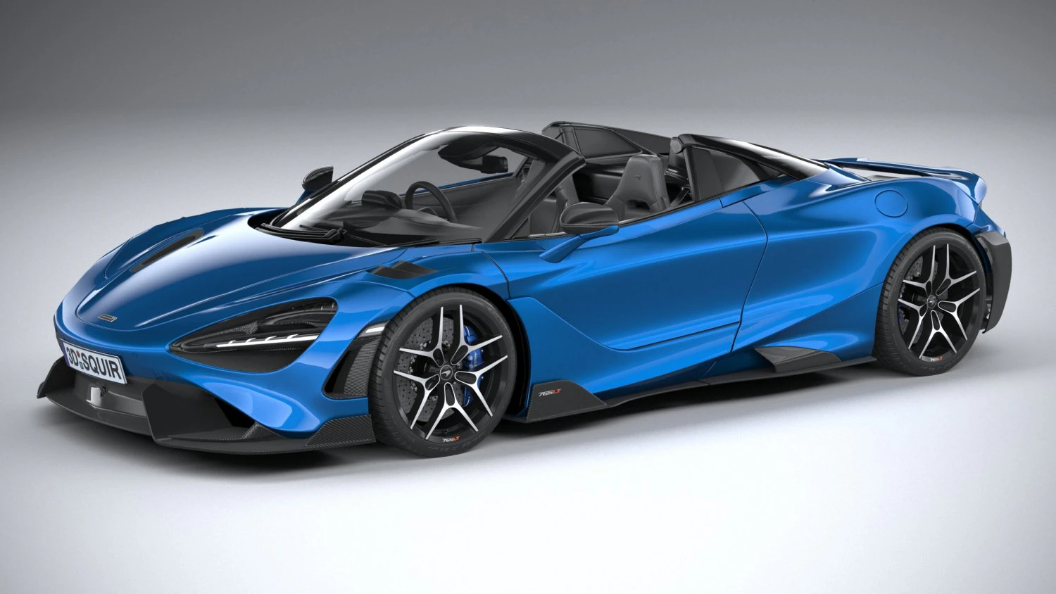 Mclaren 765LT Spider 2022 3D Model .c4d .max .obj .3ds .fbx .stl .blend 