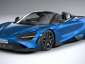 Mclaren 765LT Spider 2022 3D Модель