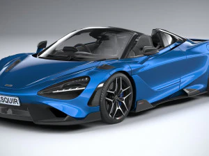 Mclaren 765LT Spider 2022 3D Model