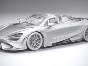 Mclaren 765LT Spider 2022 3D Модель