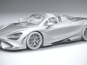 Mclaren 765LT Spider 2022 3D Model