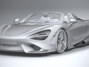 Mclaren 765LT Spider 2022 3D Модель