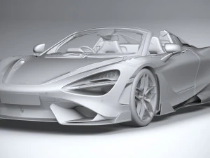 Mclaren 765LT Spider 2022 3D Model