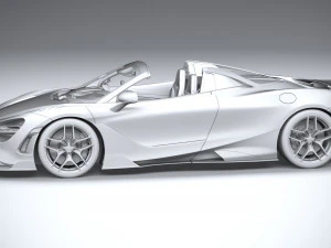 Mclaren 765LT Spider 2022 3D Model