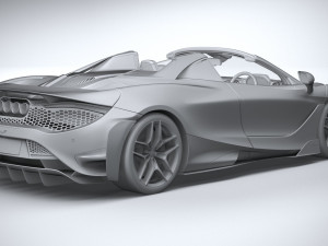 Mclaren 765LT Spider 2022 3D Модель