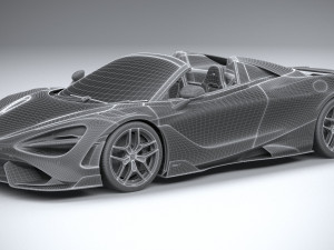 Mclaren 765LT Spider 2022 3D Модель