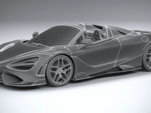 Mclaren 765LT Spider 2022 3D Model