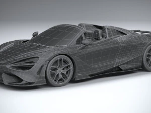 Mclaren 765LT Spider 2022 3D Model