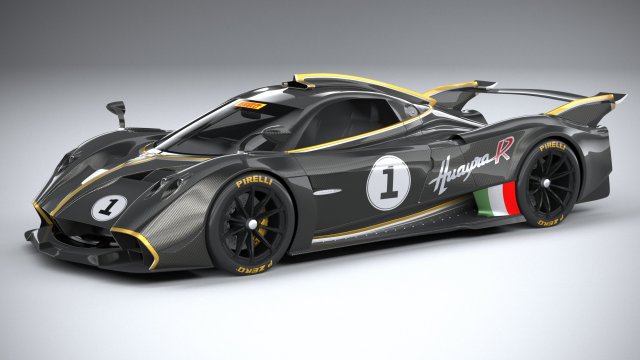 Pagani Hauyra R 2021 3D Model .c4d .max .obj .3ds .fbx .stl .blend