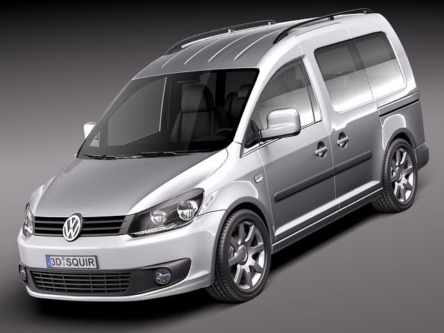 Volkswagen Caddy 2011 3D Model .c4d .max .obj .3ds .fbx .stl .blend 