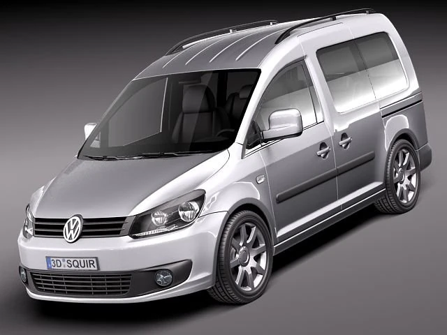 Volkswagen Caddy 2011 3D Model .c4d .max .obj .3ds .fbx .stl .blend 