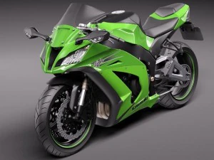 川崎 忍者 ZX-10R 2011 3D 模型