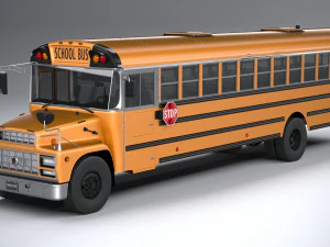 Generic Schoolbus 1980 3D Model