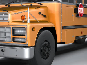 Generic Schoolbus 1980 3D Model