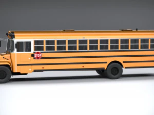 Generic Schoolbus 1980 3D Model