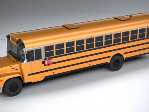 Generic Schoolbus 1980 3D Model