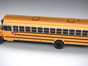 Generic Schoolbus 1980 3D Model