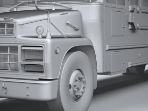 Generic Schoolbus 1980 3D Model
