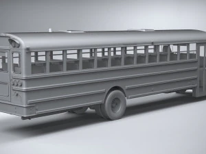 Generic Schoolbus 1980 3D Model