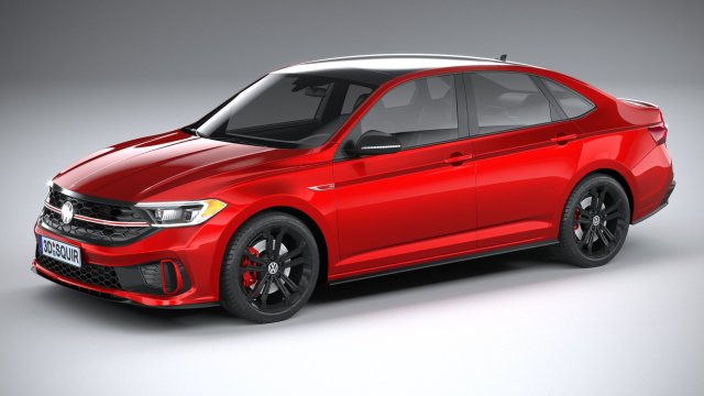 Volkswagen Jetta GLI 2022 Modèle 3D .c4d .max .obj .3ds .fbx .stl .blend
