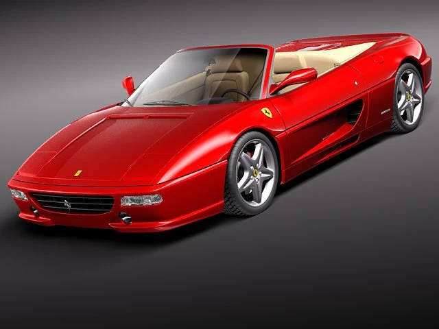 Ferrari F355 spider 1994-1999 3D Model .c4d .max .obj .3ds .fbx .stl .blend