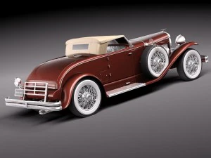 Duesenberg SJ Roadster 1935 3D Model
