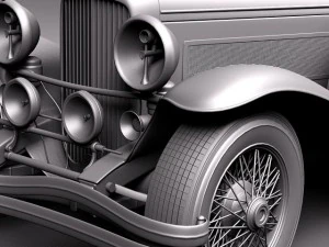 Duesenberg SJ Roadster 1935 3D Model
