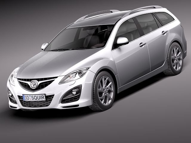 Mazda 6 Wagon 2011 3D Modell .c4d .max .obj .3ds .fbx .stl .blend