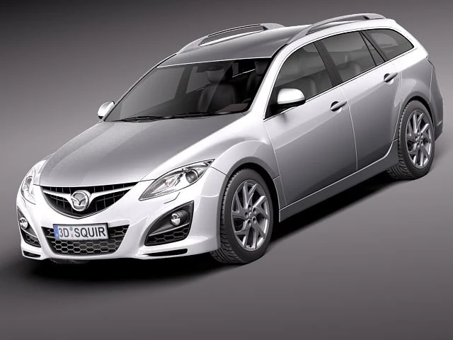 Mazda 6 Wagon 2011 3D Model .c4d .max .obj .3ds .fbx .stl .blend 
