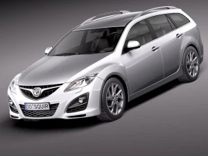 Mazda 6 Wagon 2011 3D Model
