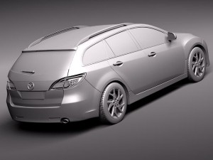Mazda 6 Wagon 2011 3D Modell